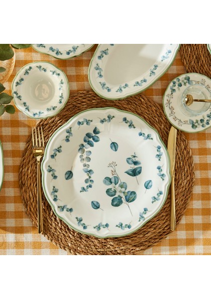 Ocaliptus Stoneware 26 Parça 6 Kişilik Kahvaltı Takımı Yeşil modelleri