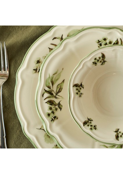 Julia Stoneware 24 Parça 6 Kişilik Yemek Takımı Yeşil indirimleri