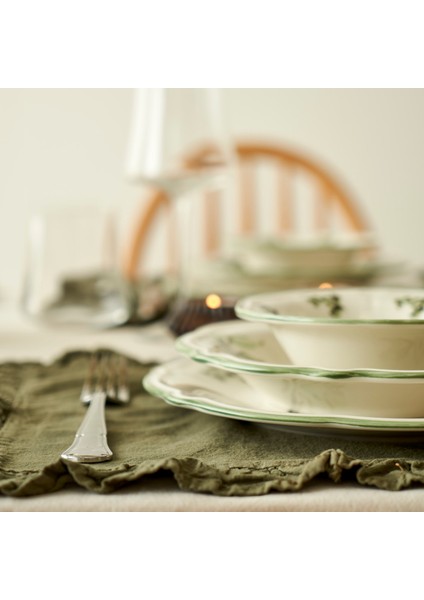 Julia Stoneware 24 Parça 6 Kişilik Yemek Takımı Yeşil