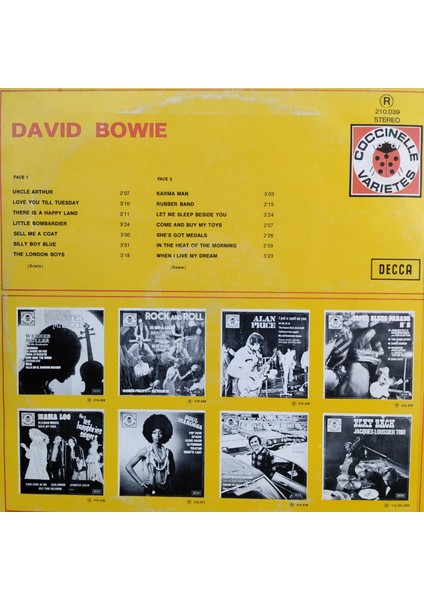David Bowie - David Bowie - Yabancı 33'lük Plaklar fiyatları
