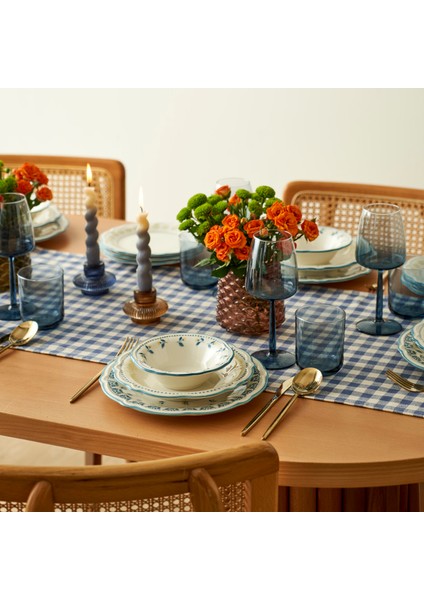 Mabel Stoneware 24 Parça 6 Kişilik Yemek Takımı Mavi fırsatları