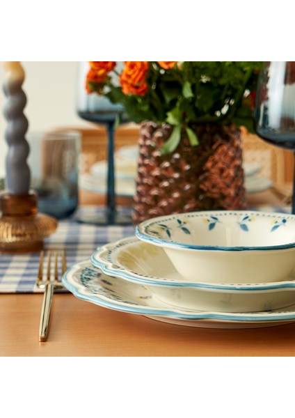 Mabel Stoneware 24 Parça 6 Kişilik Yemek Takımı Mavi