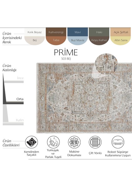 Prime Bej Modern Vintage Eskitme Etnik Desenli Otantik Halı Yumuşak Klasik Salon Oturma Odası Halısı modelleri
