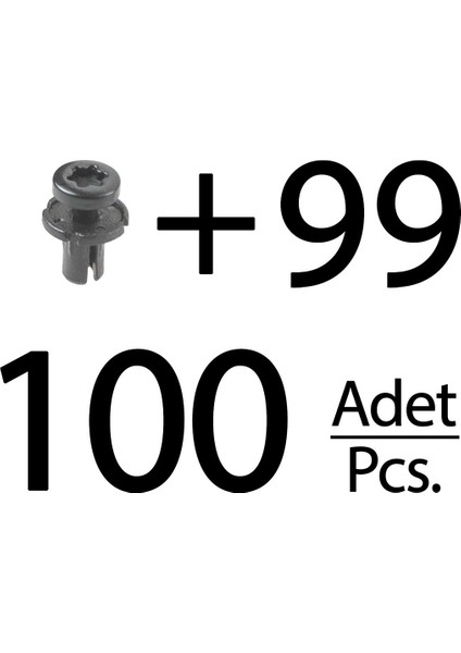 Audi ve Volkswagen Için Tampon Klipsi- Kısa- 100'LÜ
