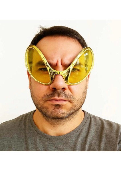 Bfs Nessiworld Retro Gözlük - 80 Li 90 Lı Yıllar Parti Gözlüğü Gold Renk 8X13 cm modelleri