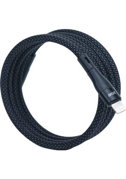 Bmlc-01 Siyah Manyetik 1m Hızlı Şarj Kablosu – Type-C - Lightning, 3 A