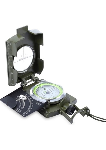 Nikula-Prizmatik Suya Dayanıklı Işıltılı Pusula ile Kılıfı Askeri Ordu Kamp Yürüyüş Seyahat Için Jeoloji Pusula modelleri