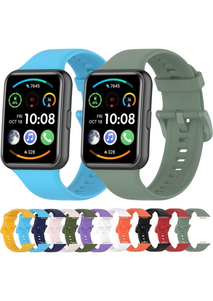 Huawei Watch Fit 2 Için Renkli Silikon Kayış (Yurt Dışından) fiyatları