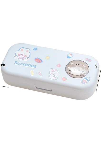 Minimalist Kırtasiye Kutusu Ilkokul Öğrencisi Büyük Kapasiteli Çift Katmanlı Kalem Kutusu Karikatür Yüksek Değerli Kırtasiye Saklama Kutusu (Yurt Dışından)