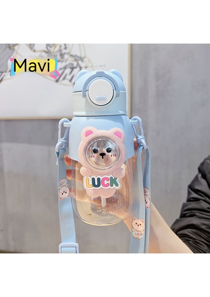 Karikatür Pipet Plastik Dak Ilkokul Öğrencisi Taşınabilir Çocuk Dağı Yaz Yüksek Yüz Değeri Büyük Kapasiteli Su Dağı (Yurt Dışından)