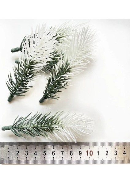 10 cm Degrade Beyaz 10 Adet Çam Dalları Yapay Kiler Noel Düğün Ev Ağacı Süslemeleri Dıy El Sanatları Buket Hediye Kutusu Kiler Iğne (Yurt Dışından)