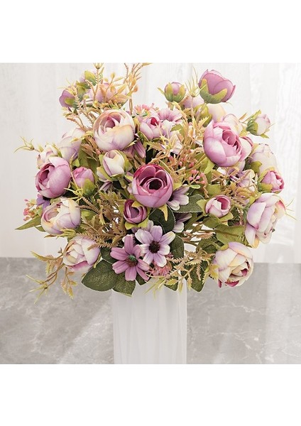 Beyaz 2 Adet Ipek Gül Pembe Yapay Çiçekler Buket Plastik Aksesuarlar Ev Oturma Odası Düğün Masa Dekorasyon Çiçek (Yurt Dışından) fırsatları