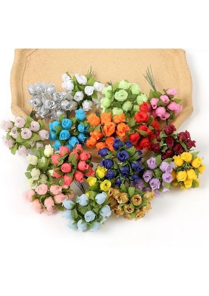 Bordo 12 Adet 12 Adet/grup Mini Yapay Gül Çiçek Buketi Ipek Çiçekler Ev Dekor Düğün Dekorasyon Zanaat Çelenk Hediye Aksesuarları (Yurt Dışından) fiyatları