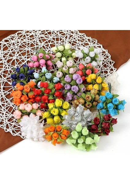 Bordo 12 Adet 12 Adet/grup Mini Yapay Gül Çiçek Buketi Ipek Çiçekler Ev Dekor Düğün Dekorasyon Zanaat Çelenk Hediye Aksesuarları (Yurt Dışından) fırsatları