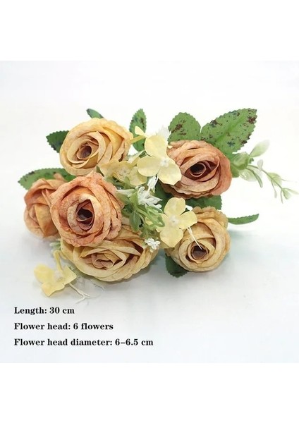 15 Sarı Çeşitli Sonbahar Çay Gül Şakayık Ipek Çiçek Sonbahar Gerbera Papatya Çiçek Plastik Dıy Düğün Ev Aksesuarları (Yurt Dışından)