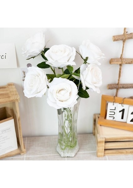 A-6 5 Adet 1 Adet/5 Adet Güzel Ipek Yapay Gül Çiçek Düğün Ev Masa Süsü Uzun Buket Düzenleme Ki Sevgililer Günü Hediyeleri (Yurt Dışından) fırsatları