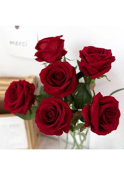 A-6 5 Adet 1 Adet/5 Adet Güzel Ipek Yapay Gül Çiçek Düğün Ev Masa Süsü Uzun Buket Düzenleme Ki Sevgililer Günü Hediyeleri (Yurt Dışından) indirimleri