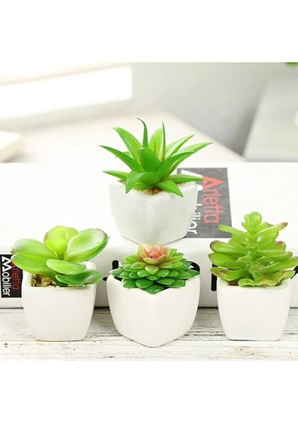 gr Qianluxianrenzhi Yeşil Yapay Succulents Kiler Ev Bahçe Yatak Odası Balkon Masaüstü Masa Mini Bonsai Düğün Parti Dekorasyon Kiler (Yurt Dışından) indirimleri