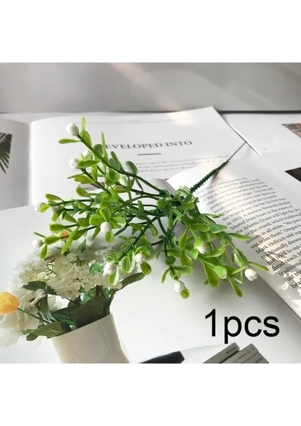 1 Adet 1 Adet Yapay Çiçekler Yaprak Yeşil Çim Plastik Kiler Yaprak Yeşillik Çalı Ev Düğün Dekorasyon Için Parti Malzemeleri (Yurt Dışından)