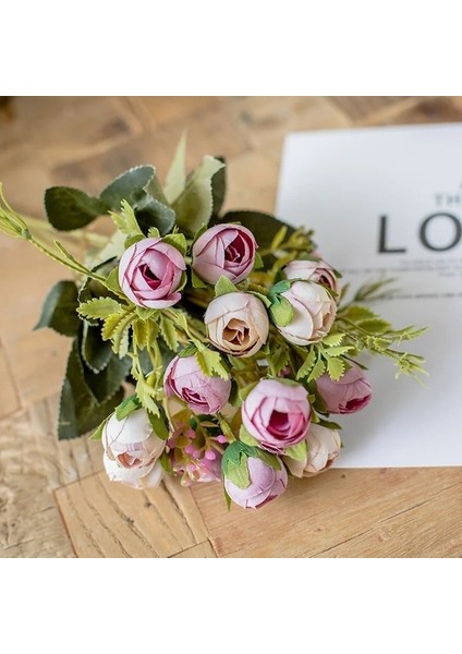 Stil 3 1 Buket Mor Yapay Çiçekler Şakayık Çay Gülü Sonbahar Ipek Çiçekler Dıy Oturma Odası Ev Bahçe Düğün Dekorasyon Için (Yurt Dışından) modelleri