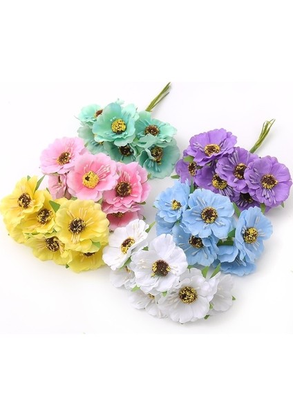 Gül 1 Demet/6 Adet 4 cm Mini Haşhaş Buketi Ipek Yapay Çiçek Düğün Iyilik Kutusu Gül Çiçekler Dıy Scrapbooking Için (Yurt Dışından) fiyatları