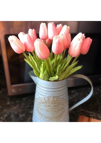 E 10 Adet Lale Yapay Çiçek Gerçek Dokunmatik Yapay Buket Pe Çiçek Düğün Dekorasyon Için Çiçekler Ev Bahçe Dekor (Yurt Dışından) modelleri