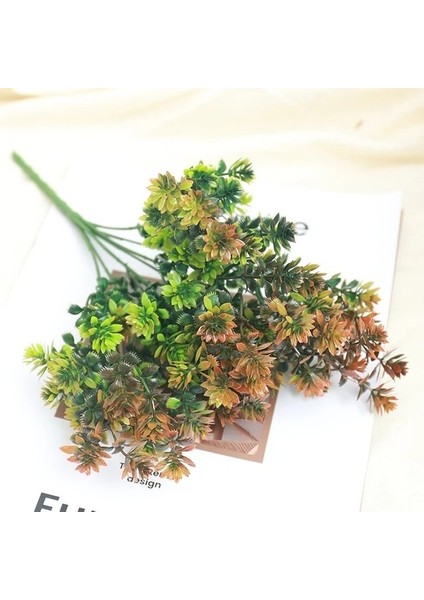 Derin Kahverengi Plastik Succulents Yapay Kiler Açık Bahçe Dekorasyonu Sonbahar Yaprakları Düğün Ev Pencere Masa Dıy Düzenlemesi Kiler (Yurt Dışından)