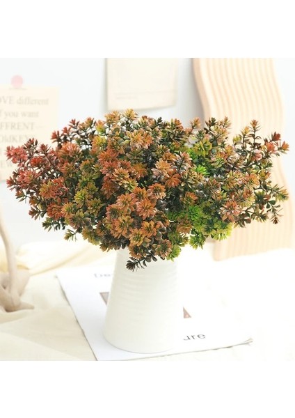 Derin Kahverengi Plastik Succulents Yapay Kiler Açık Bahçe Dekorasyonu Sonbahar Yaprakları Düğün Ev Pencere Masa Dıy Düzenlemesi Kiler (Yurt Dışından) fırsatları