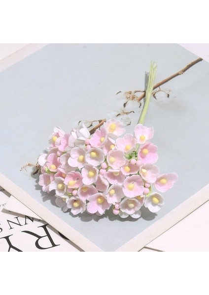 Açık Pembe 1 Demet 8 Adet Mini Kağıt Gül Çiçek Buketi Düğün Dekorasyon Yapay Çiçek Dıy Scrapbooking Çelenk Çelenk Çiçekler (Yurt Dışından)