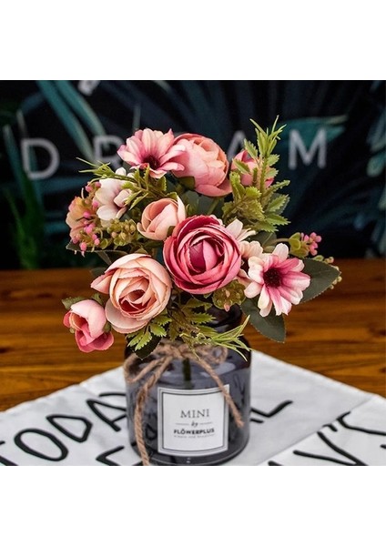 Stil 10 Kırmızı Yapay Çiçekler Şakayık Çay Gül Sonbahar Ipek Çiçekler Dıy Oturma Odası Ev Bahçe Düğün Dekorasyon Için (Yurt Dışından) fırsatları