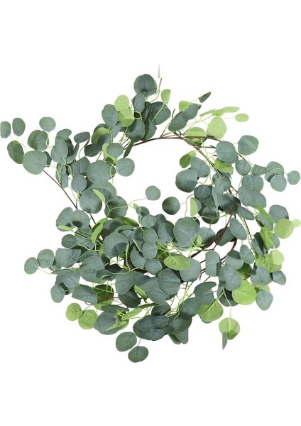 Yapay Okaliptüs Çelenk Asma Ki Yaprakları ile Gümüş Dolar Yeşillik Düğün Dış Dekorasyon Için (Yurt Dışından)