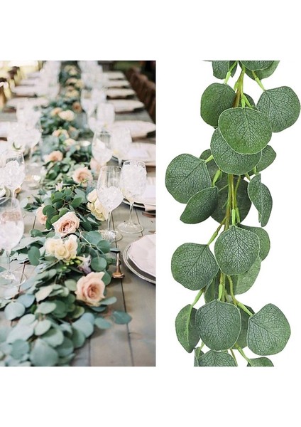Yapay Okaliptüs Çelenk Asma Ki Yaprakları ile Gümüş Dolar Yeşillik Düğün Dış Dekorasyon Için (Yurt Dışından) modelleri