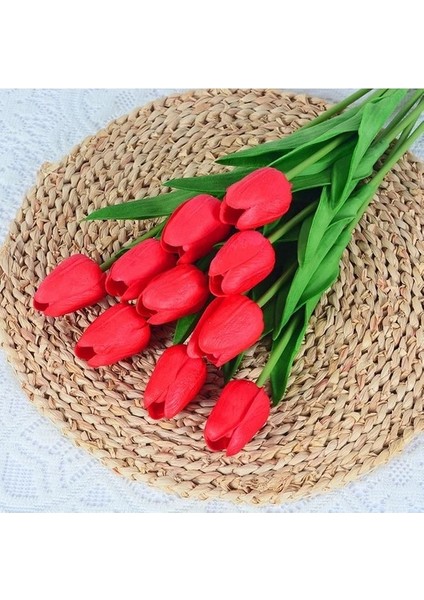 A-05 5 Adet 5/10 Adet Yapay Lale Çiçek Buketi Gerçek Dokunmatik Pe Köpük Çiçek Düğün Dekorasyon Için Çiçekler Ev Bahçe Dekoratif (Yurt Dışından)