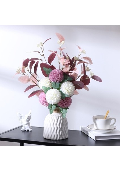 Turuncu Iskandinav Yapay Ipek Çiçekler Beyaz Gelin Düğün Anemon Buketi Karalama Defteri Ev Parti Odası Masa Dekorasyon Ki Çiçek (Yurt Dışından) modelleri