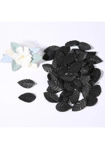 Siyah Yapraklar 50 Adet 50/100 Adet Ağaç Yaprağı Mini Yapay Yapraklar Düğün Ev Dekorasyonu Için Dıy El Yapımı Çelenk Scrapbooking Craft Aksesuarları (Yurt Dışından)