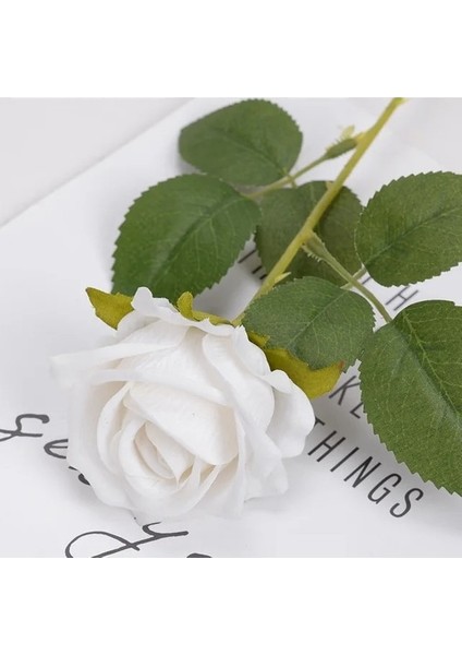 Beyaz Gül 5 Adet 3/5/10/20 Adet Güller Yapay Çiçekler Gül Çiçek Şube Yapay Kırmızı Güller Gerçek Dokunmatik Gül Düğün Ev Dekor Için (Yurt Dışından)