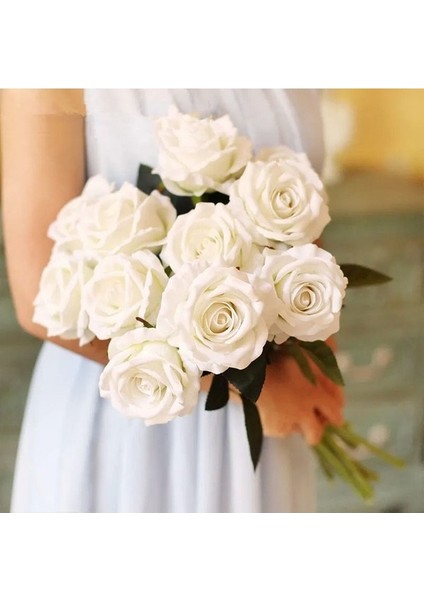 Beyaz Gül 5 Adet 3/5/10/20 Adet Güller Yapay Çiçekler Gül Çiçek Şube Yapay Kırmızı Güller Gerçek Dokunmatik Gül Düğün Ev Dekor Için (Yurt Dışından) fiyatları