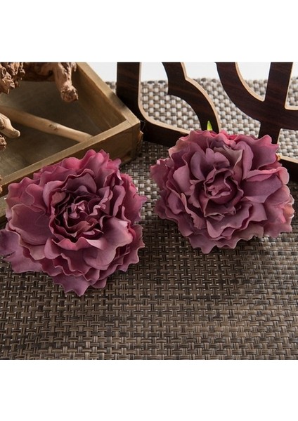 Mor Kırmızı 5 Parça 10 Adet Yapay Çiçekler Ev Noel Süslemeleri Ev Için Ipek Şakayık Ki Diy Scrapbooking Açık Hava Düğün Dekorasyon (Yurt Dışından)