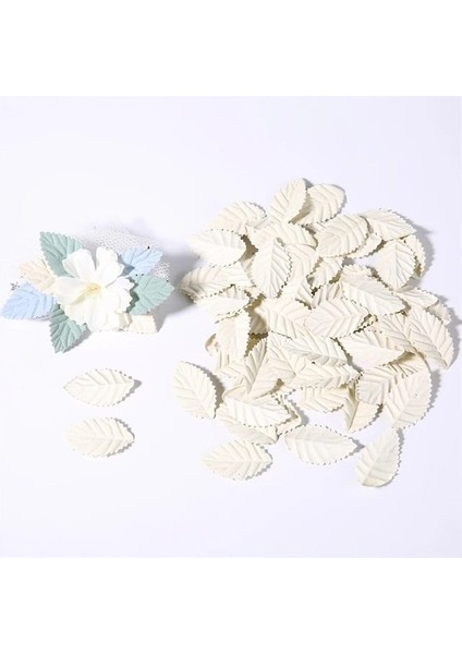 Bej Yapraklar 50 Adet 50/100 Adet Ağaç Yaprağı Mini Yapay Yapraklar Düğün Ev Dekorasyonu Için Dıy El Yapımı Çelenk Scrapbooking Craft Aksesuarları (Yurt Dışından)