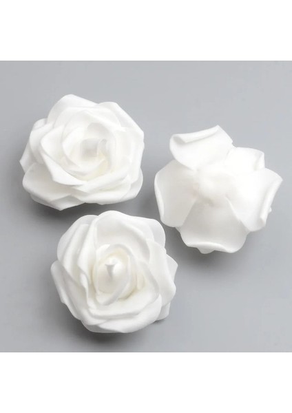 Karıştırma 50 Adet 6 cm Yapay Pe Köpük Beyaz Güller Çiçekler Ev Düğün Dekorasyon Için Dıy Scrapbooking El Yapımı Çiçek Başları (Yurt Dışından) indirimleri