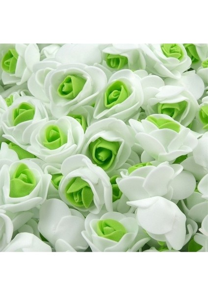 Yeşil 50 Adet Pe Köpük Yapay Gül Çiçek Kafa El Yapımı Dıy Düğün Ev Dekorasyon Dıy Scrapbooking Çift Renk Çiçekler Zanaat (Yurt Dışından)