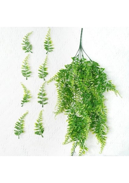 B Asılı Yapay Kiler Farsça Fern Yaprakları Sarmaşıklar Ev Bahçe Odası Dekor Ki Yaprak Düğün Parti Duvar Balkon Dekorasyon (Yurt Dışından) fırsatları