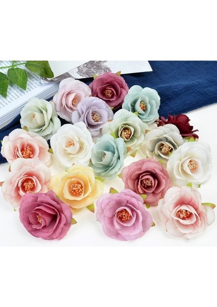 Açık Yeşil 10 Adet Ipek Şakayık Yapay Çiçek 4 cm Gül Çiçek Kafa Düğün Parti Dekorasyon Çelenk Dıy El Sanatları Aksesuarları Çiçekler (Yurt Dışından) modelleri