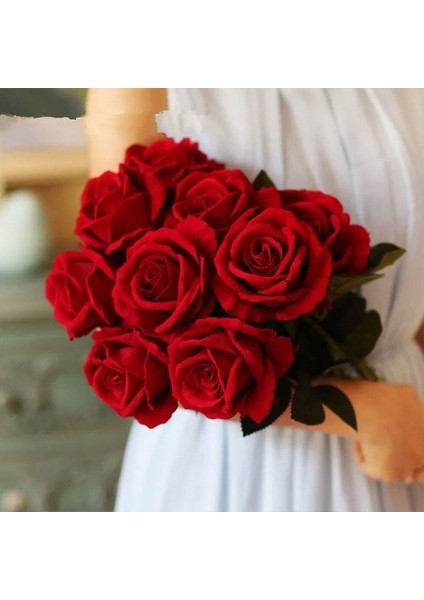 Beyaz Gül 3 Adet 3/5 Adet Güller Yapay Çiçekler Flanel Gül Çiçek Şube Yapay Kırmızı Güller Düğün Ev Dekorasyon Için Gerçekçi Gül (Yurt Dışından) fırsatları