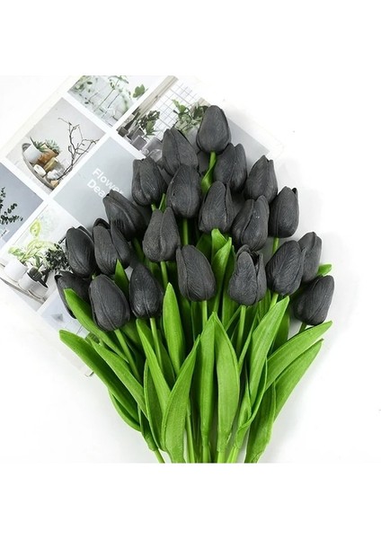 K26 5 Adet 35 cm Lale Çiçek Yapay Lale Buketi 10/5 Adet Pe Köpük Çiçek Düğün Töreni Için Dekor Ev Bahçe Buket Dekor (Yurt Dışından)