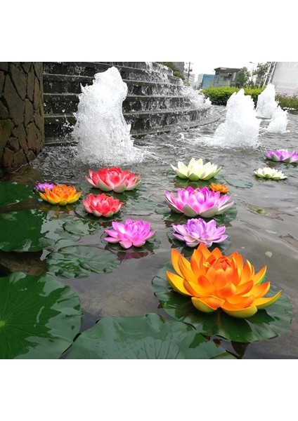 W-18 cm 10/18 cm Yüzen Lotus Yapay Çiçek Gerçekçi Nilüfer Mikro Peyzaj Düğün Gölet Bahçe Ev Lotus Ki Dekor Için (Yurt Dışından) indirimleri