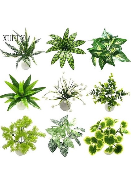 Stil 7 Simülasyon Plastik Yeşil Kiler Buket Düğün Çim Duvar Çiçek Aranjmanı Aksesuarları Ev Masa Su Çim Dekorları (Yurt Dışından) fiyatları