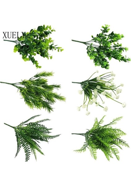 Stil 7 Simülasyon Plastik Yeşil Kiler Buket Düğün Çim Duvar Çiçek Aranjmanı Aksesuarları Ev Masa Su Çim Dekorları (Yurt Dışından) modelleri