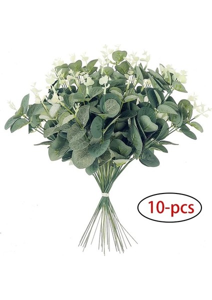 3 Adet Top Dekor 10 Adet 12" Okaliptüs Yaprakları Demet Şube Yapay Plastik Kiler Yeşil Yapraklar Düğün Çiçekler Kek Dıy Dekor Kaynaklanıyor (Yurt Dışından) indirimleri