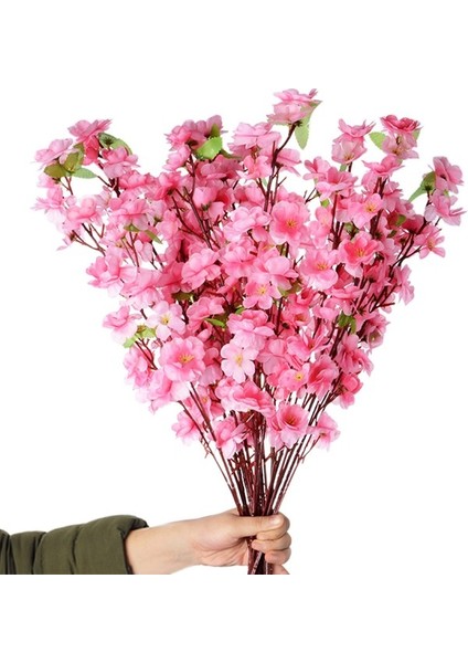 Beyaz 1 Adet Yapay Kiraz Çiçeği Çiçek Dalları, Ipek Bahar Şeftali Çiçeği Buketi Çiçek Düğün Ev Dıy Dekorasyon Için Kaynaklanıyor (Yurt Dışından) fiyatları